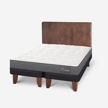 Cama Europea 2 Plazas Anatomic Base Dividida + Respaldo Baker