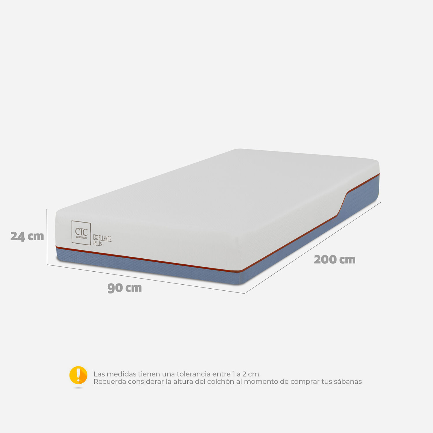 Colch&oacute;n 1 Plaza Excellence Plus 90x200 + Almohada