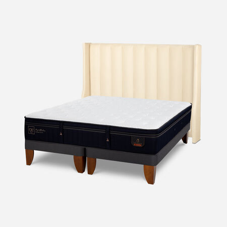 Cama Europea King Super Premium + Respaldo Panaro