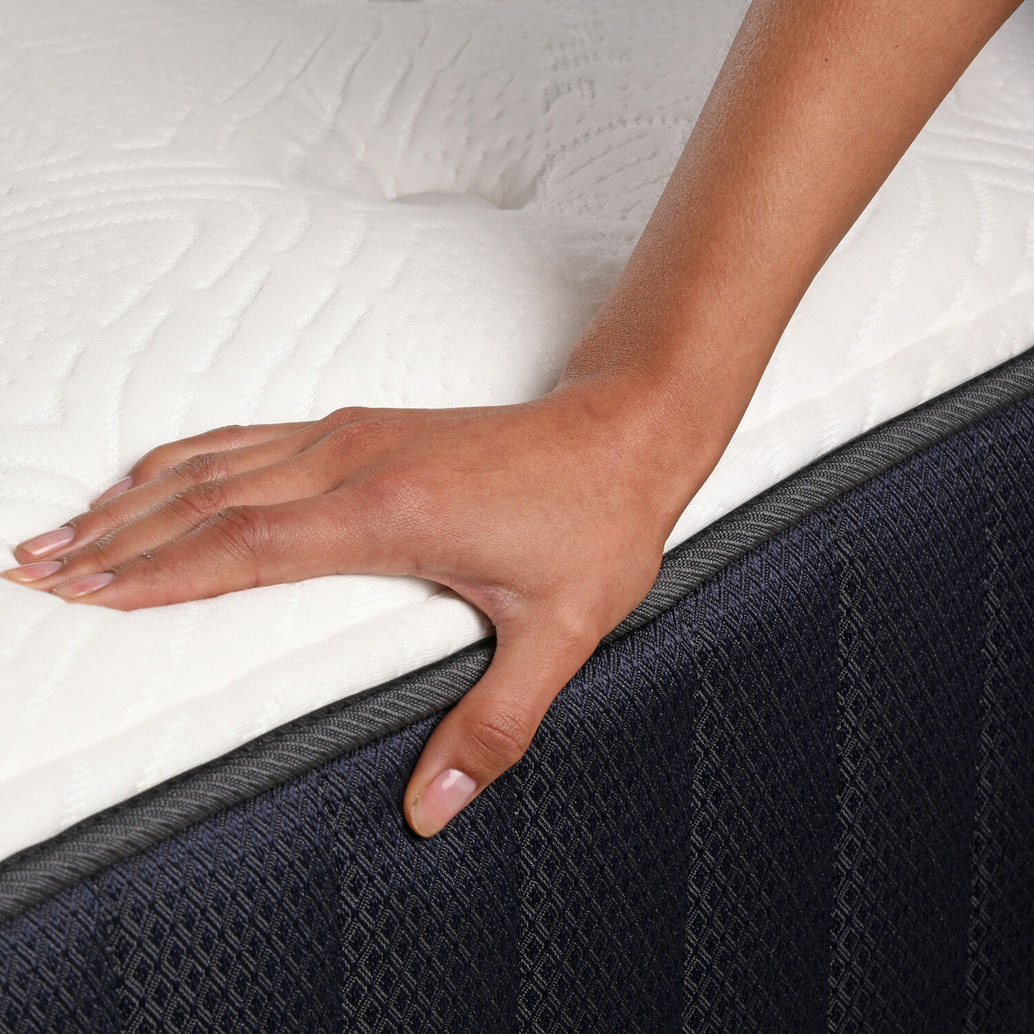 Cama Europea 2 Plazas Premium Base Dividida + Set Gales Gris