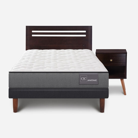 Cama Europea 1.5 Plazas Anatomic + Set Múnich