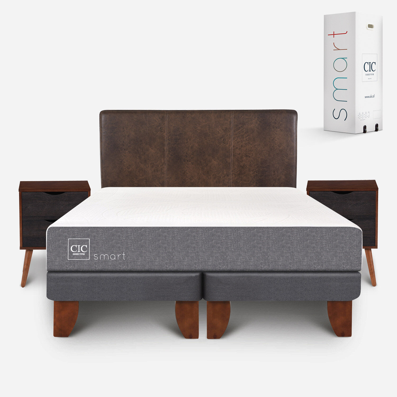 Cama Europea King Smart + Set Baker