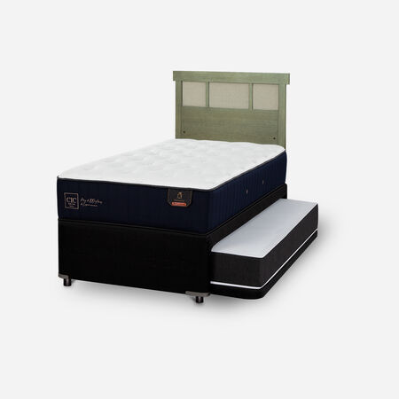 Cama Nido Diván Premium + Respaldo Dublín Olivo
