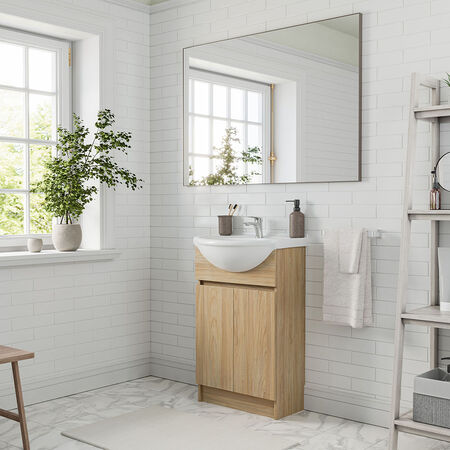 Vanitorio 2 Puertas 1 Repisa Cannes Olmo 50 Cm.