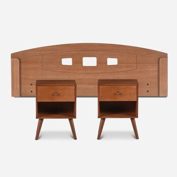 Respaldo 2 Plazas + Veladores Gales Caramel