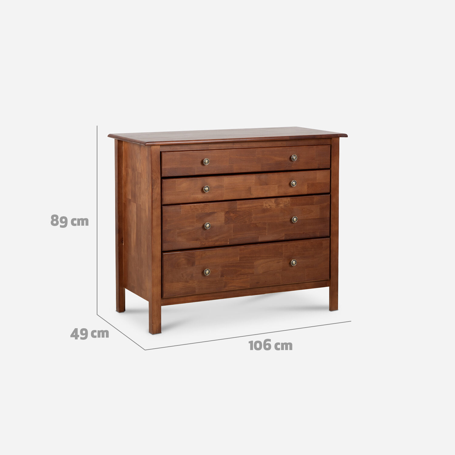 C&oacute;moda 4 Cajones Berl&iacute;n Caramelo