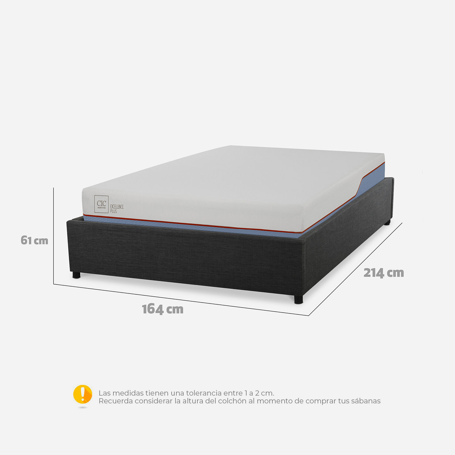 Cama Space Box 2 Plazas Excellence Plus