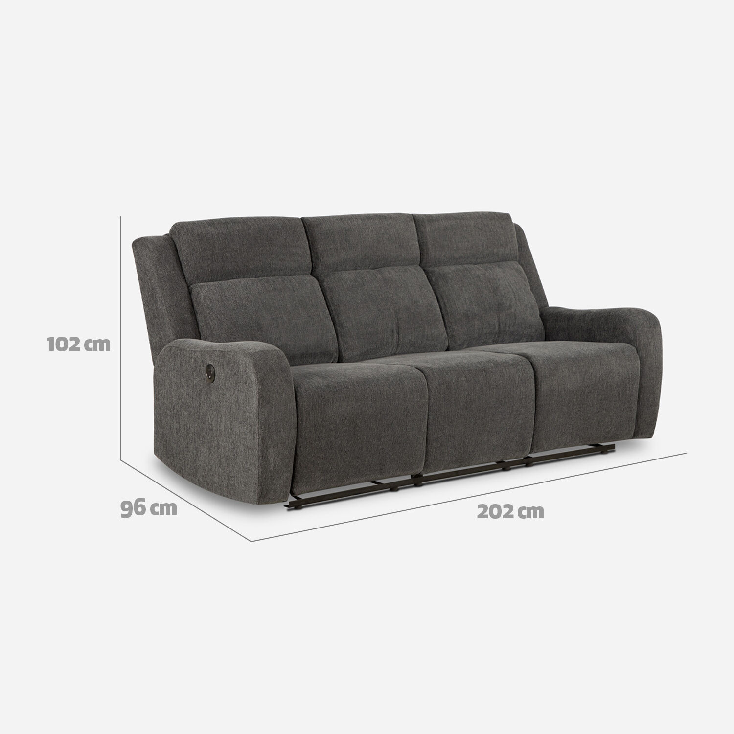 Sof&aacute; 3 Cuerpos Reclinable El&eacute;ctrico Madrid