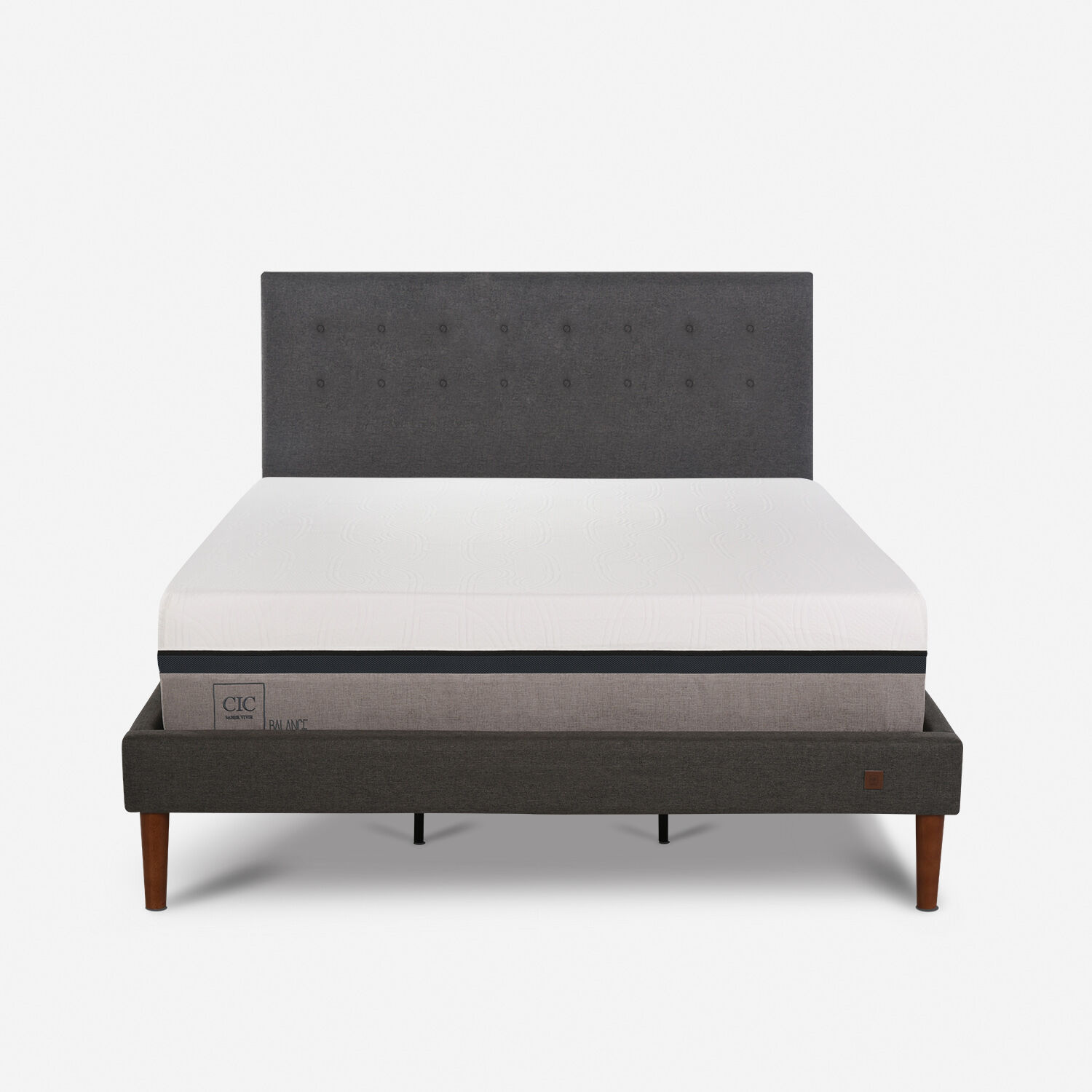 Cama Europea Curve King Balance + Respaldo &Eacute;ufrates
