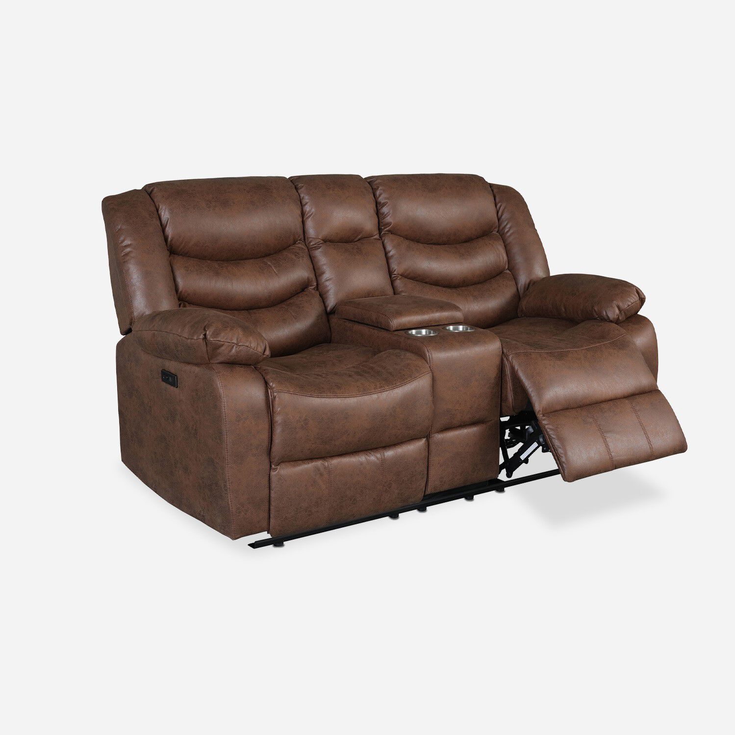 Sofá 2 Cuerpos + Consola Reclinable Eléctrico Domingo