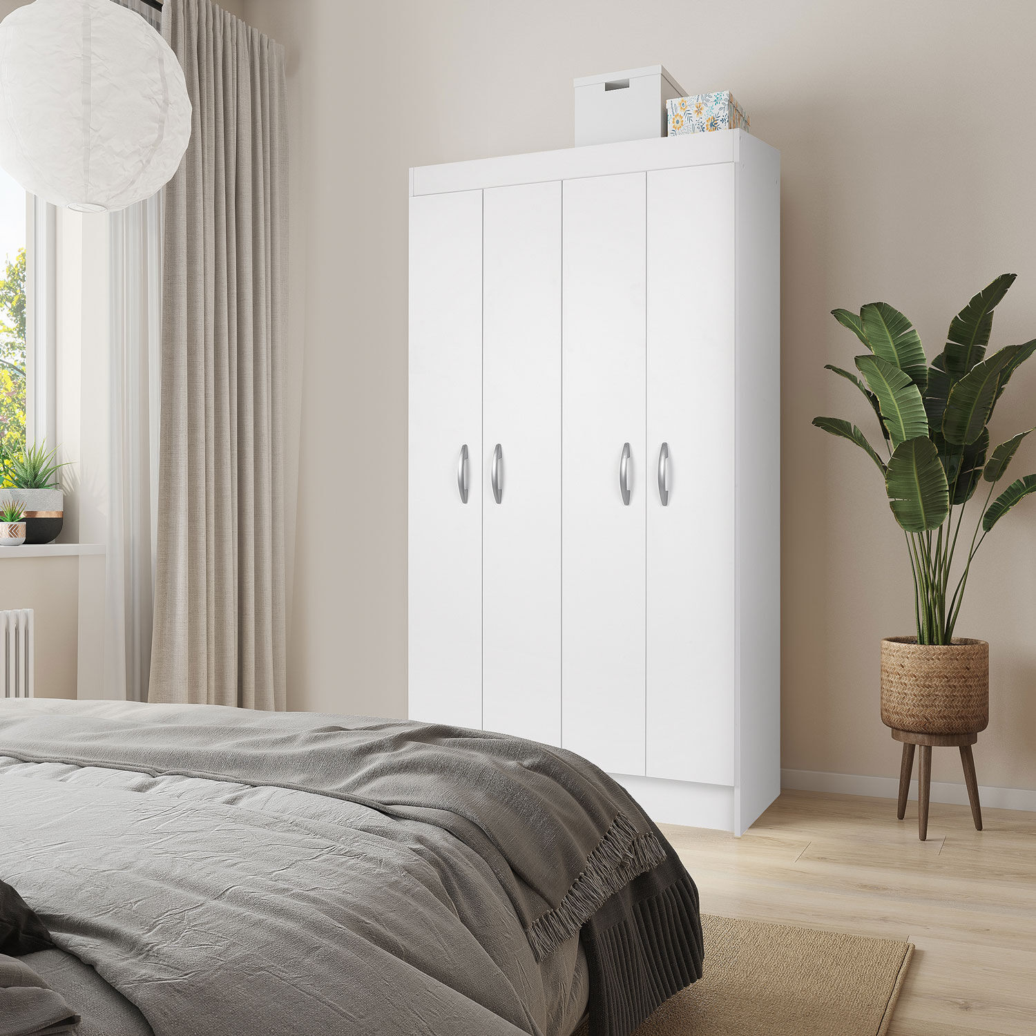 Cl&oacute;set 4 Puertas Bagua Blanco