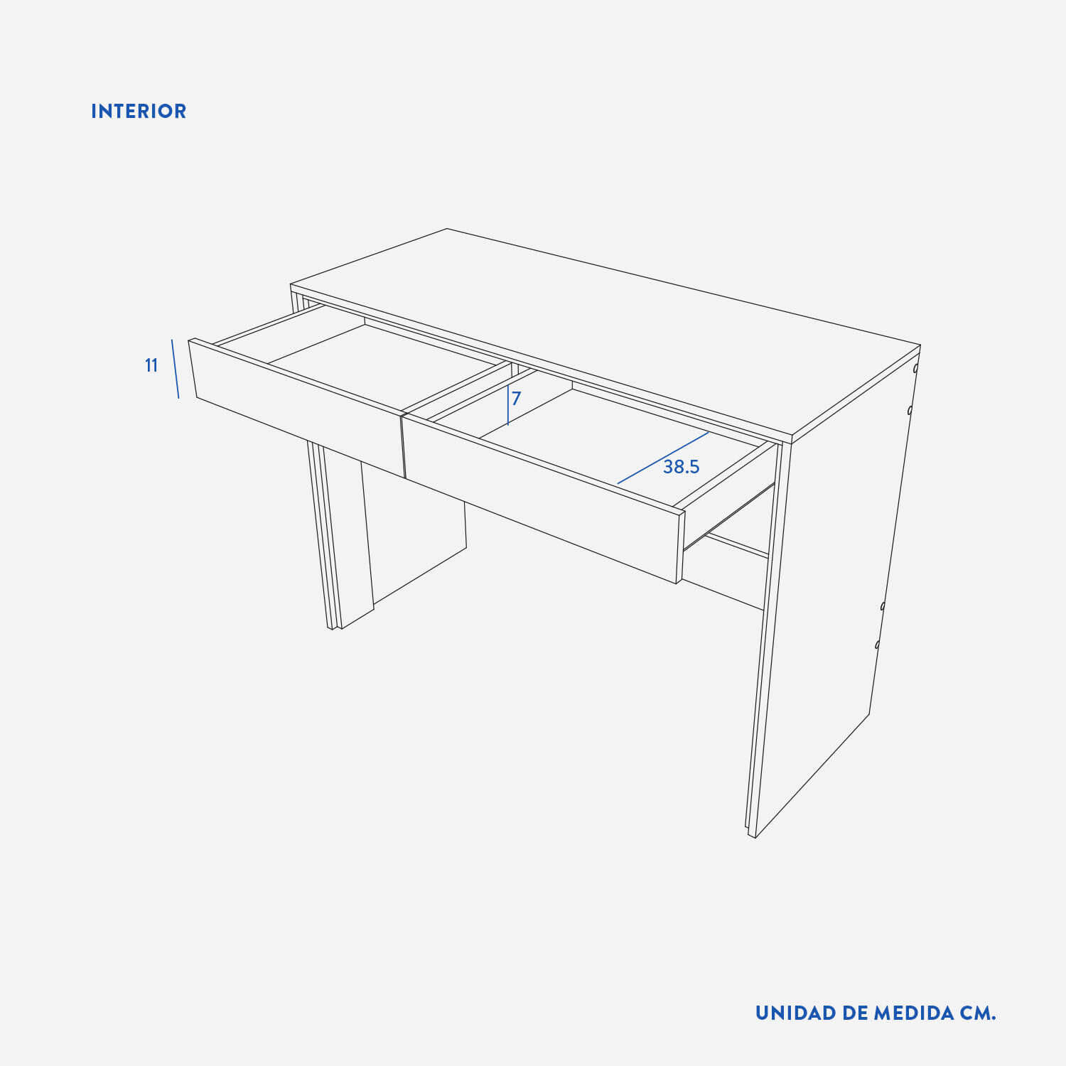 Escritorio 2 Cajones Olmo Alpino Roma