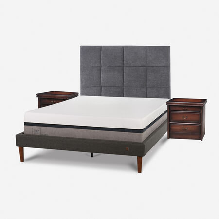 Cama Europea Curve 2 Plazas Balance + Set T&aacute;mesis