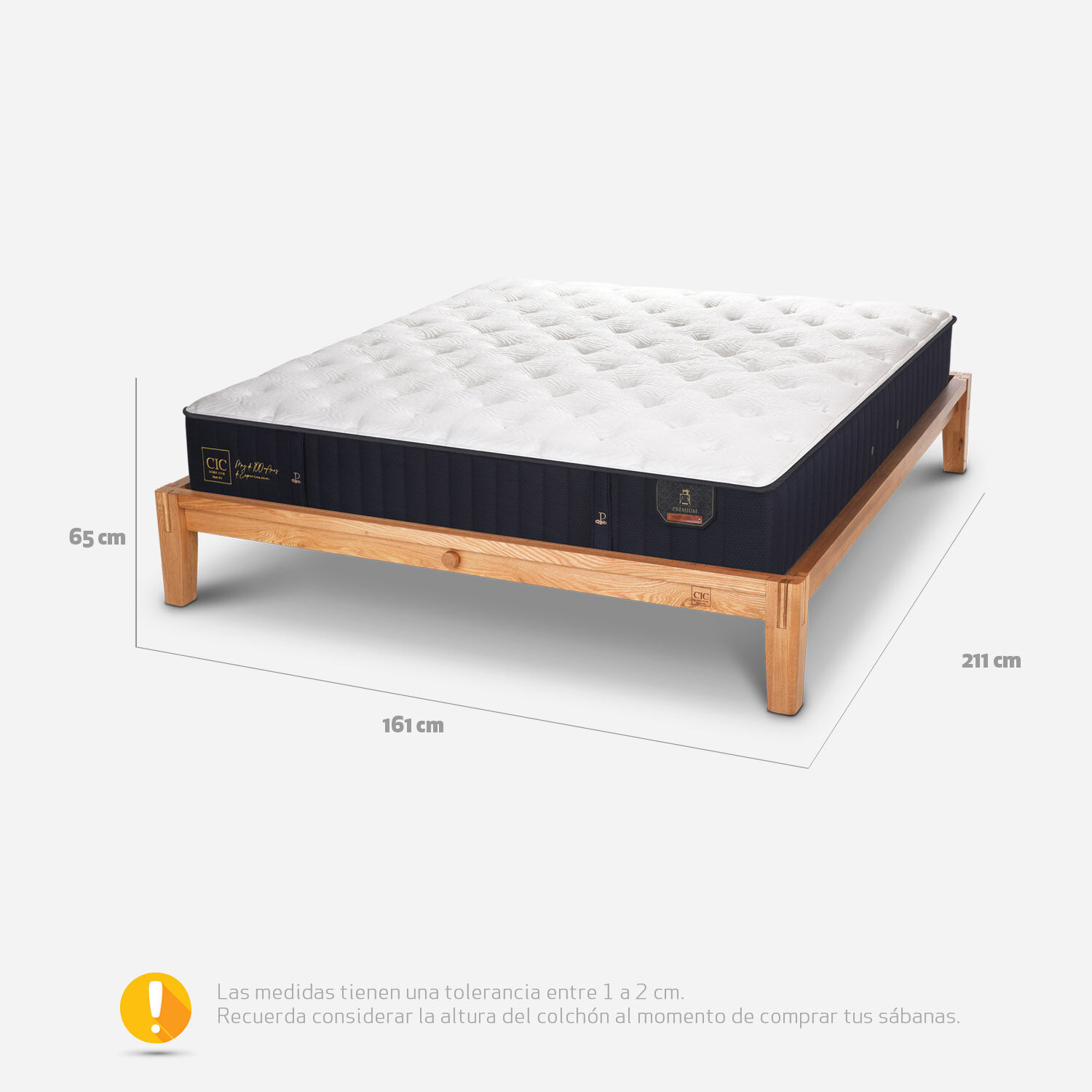 Cama Oak 2 Plazas Premium