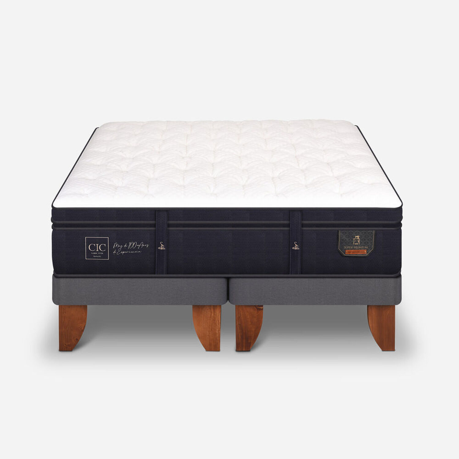 Cama Europea King Super Premium Largo 2.20
