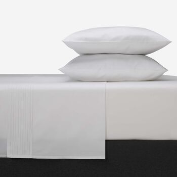 Sábanas Super King 500 Hilos Plisada Blanca 