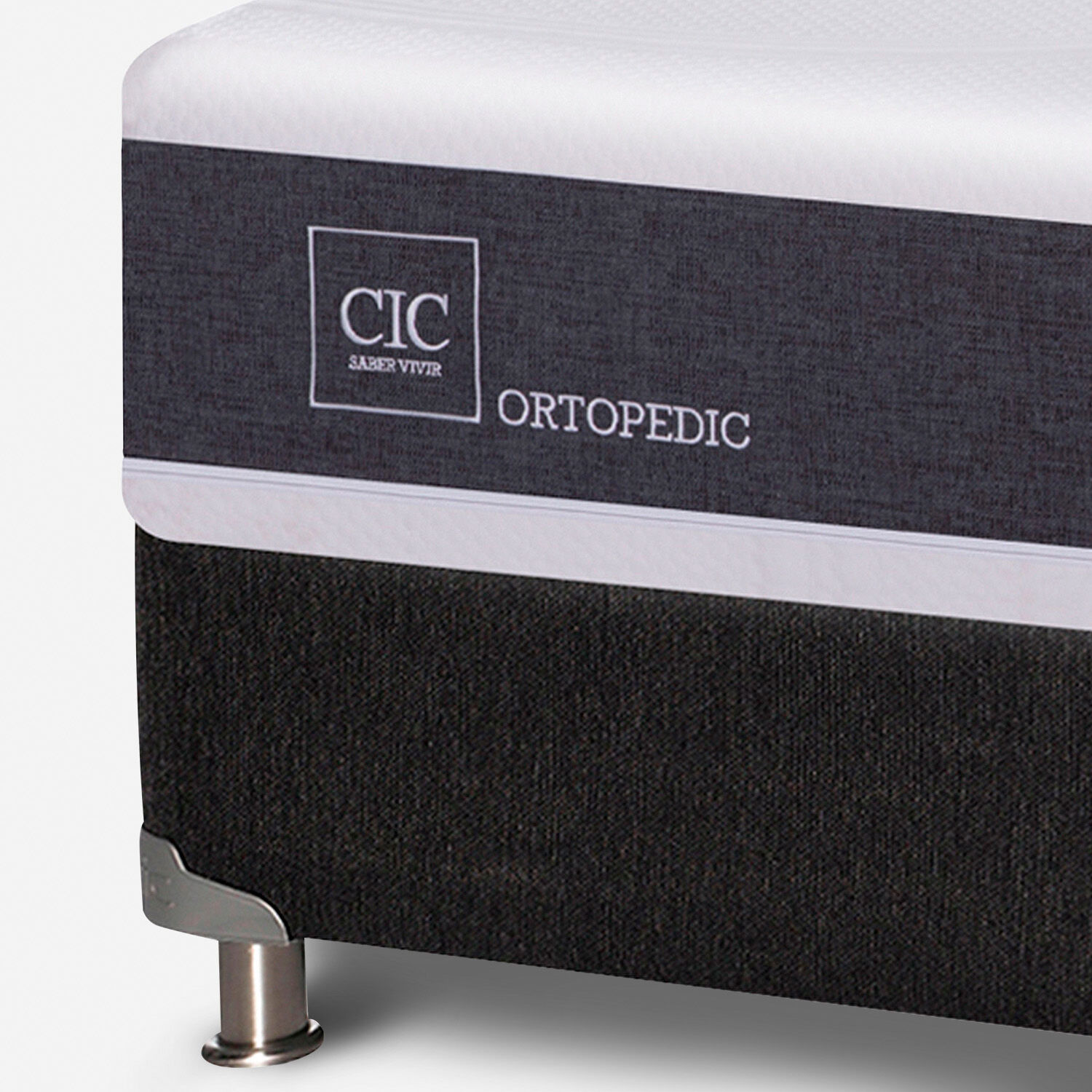 Box Spring 1 Plaza Ortopedic 5 Zonas + Set Dubl&iacute;n Caramel