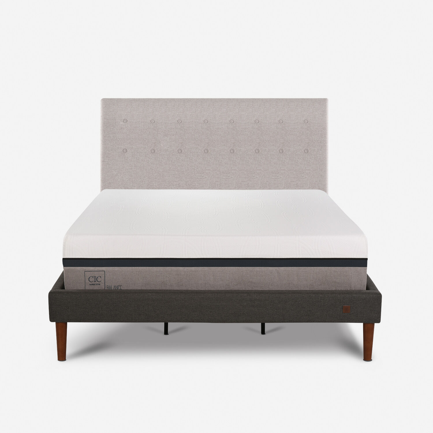 Cama Europea Curve King Balance + Respaldo Tigris