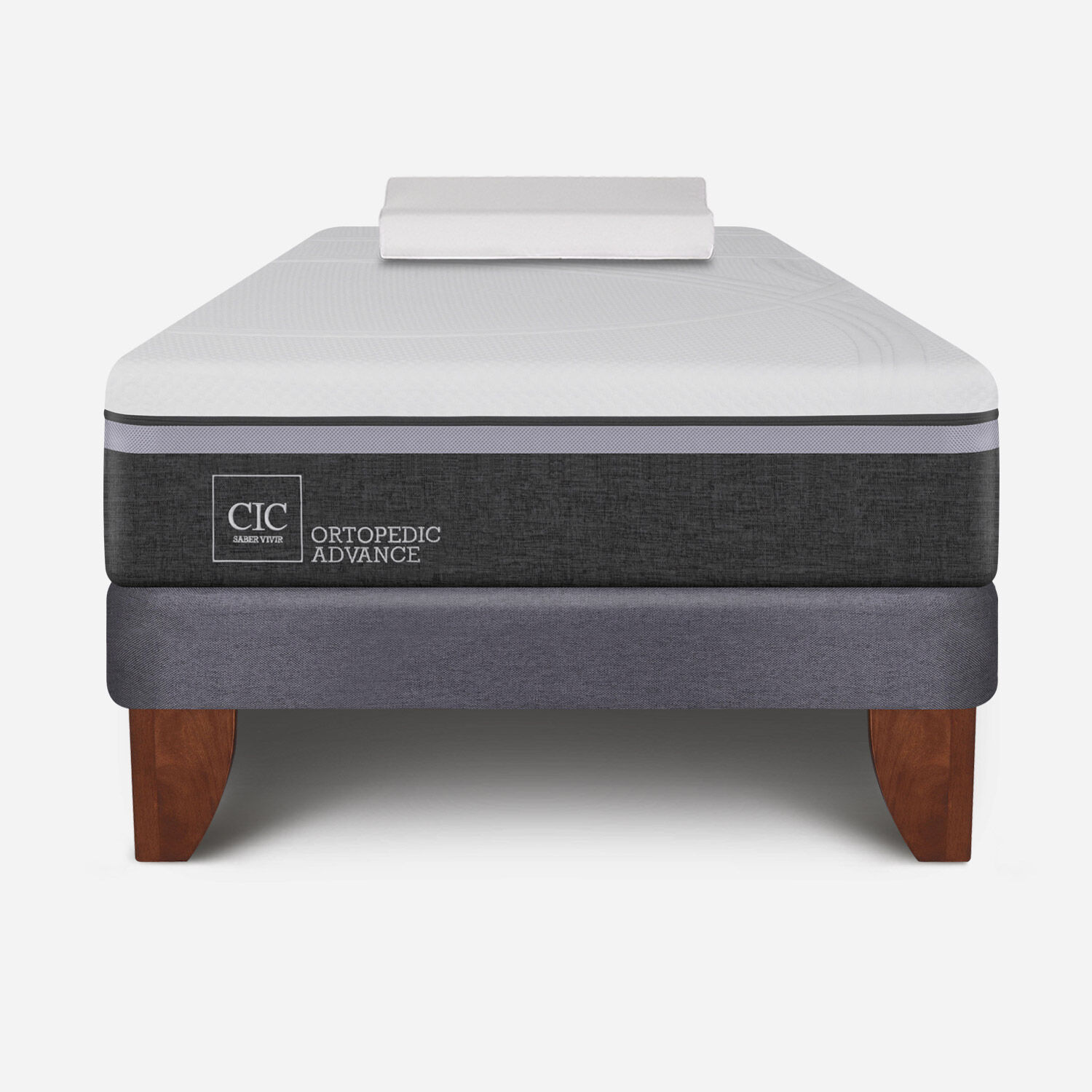 Cama Europea 1,5 Plazas Ortopedic Advance + Almohada Viscoel&aacute;stica
