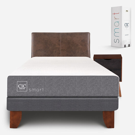 Cama Europea 1.5 Plazas Smart + Set Baker
