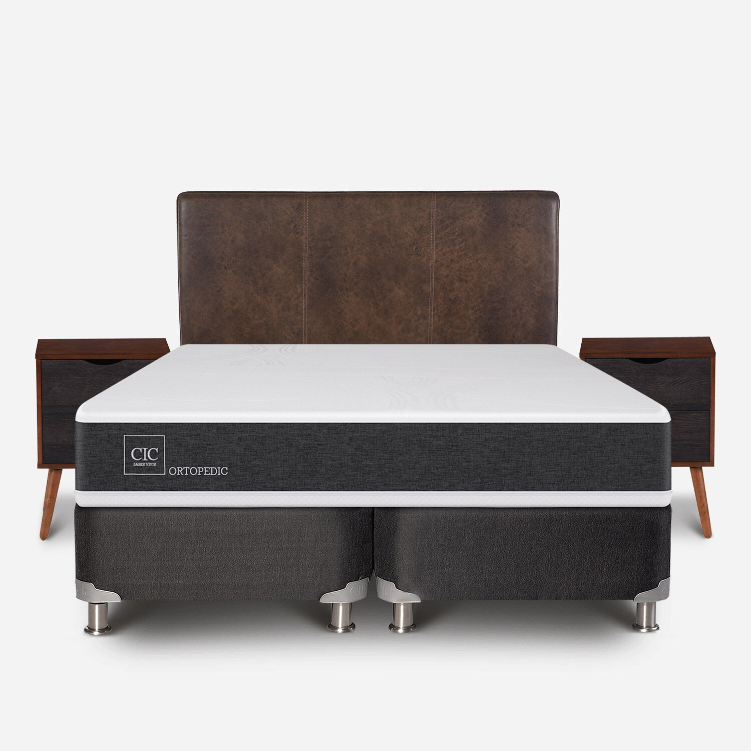 Box Spring King Ortopedic 5 Zonas + Set Baker