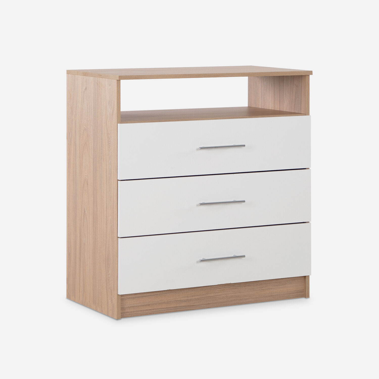C&oacute;moda Cajonera 3 Cajones Atria Olmo Blanco