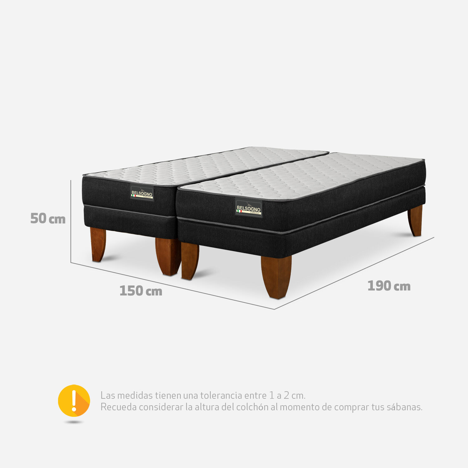 Duplex Cama Europea Belsogno 0,75 x 1,90 Lite