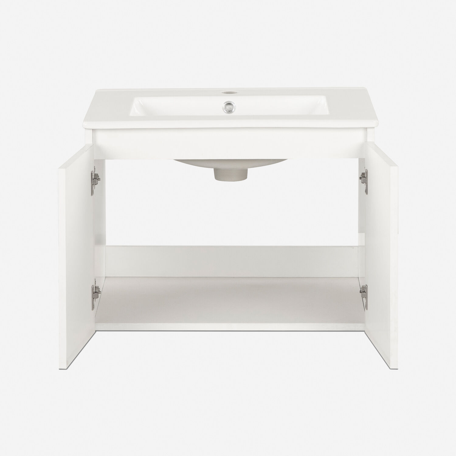 Vanitorio Flotante 2 Puertas Mónaco Blanco 60 Cm.