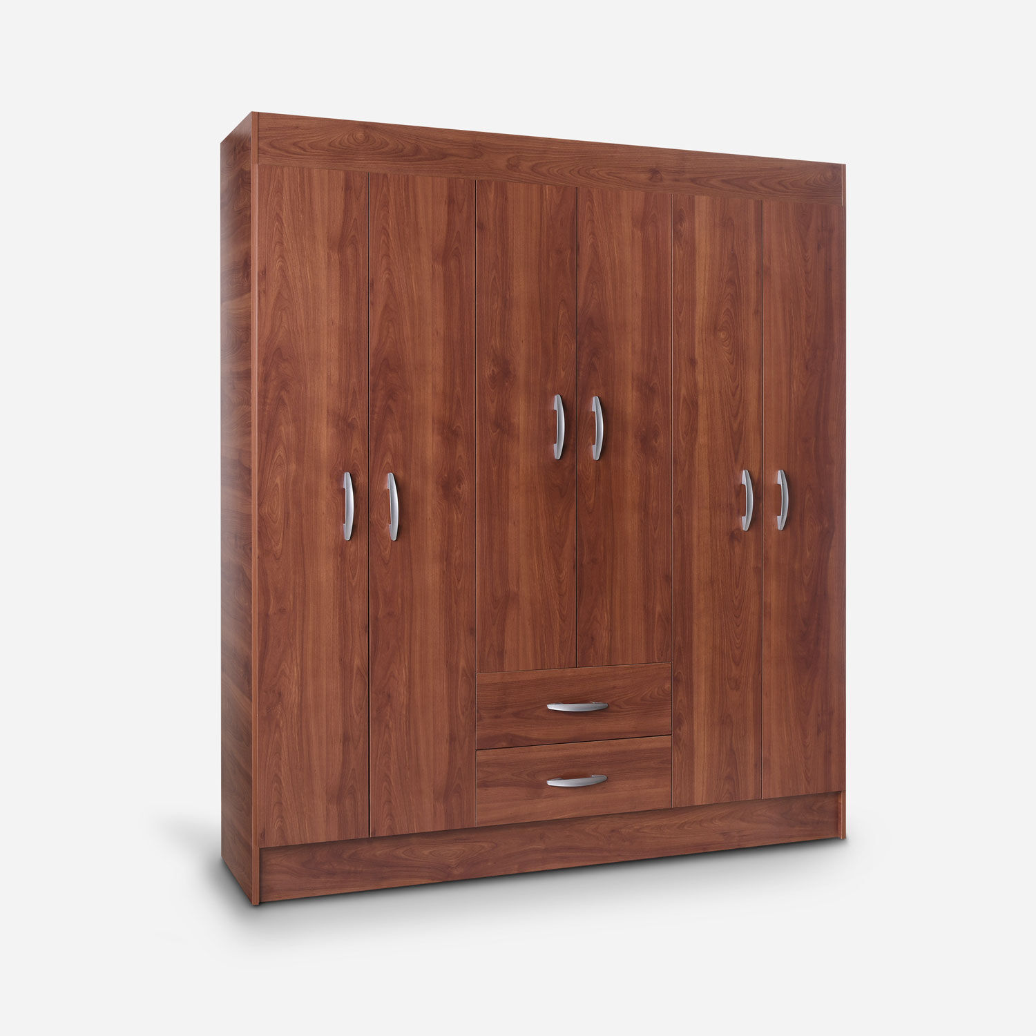 Cl&oacute;set 6 Puertas 2 Cajones Trancura Cerezo