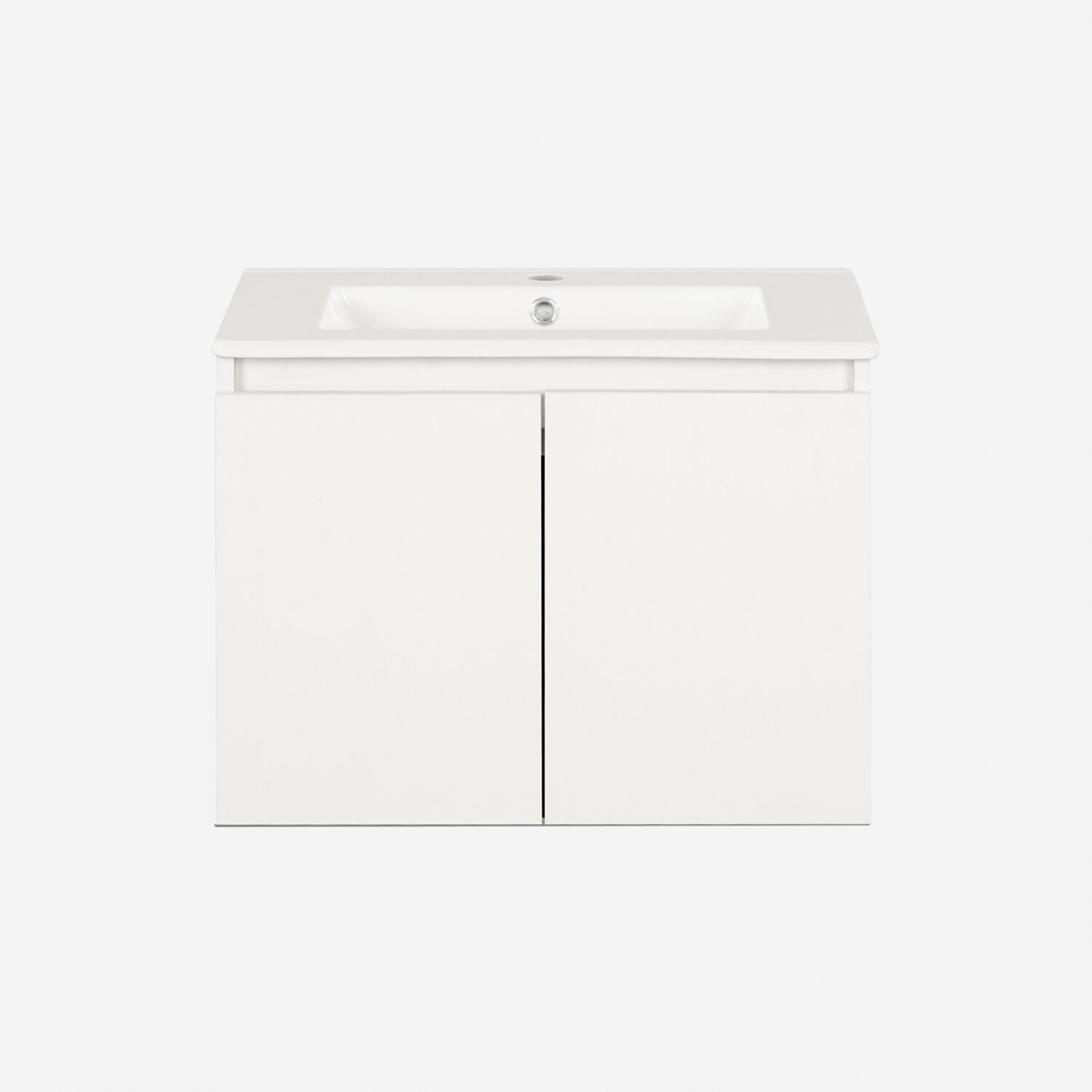 Vanitorio Flotante 2 Puertas M&oacute;naco Blanco 60 Cm.