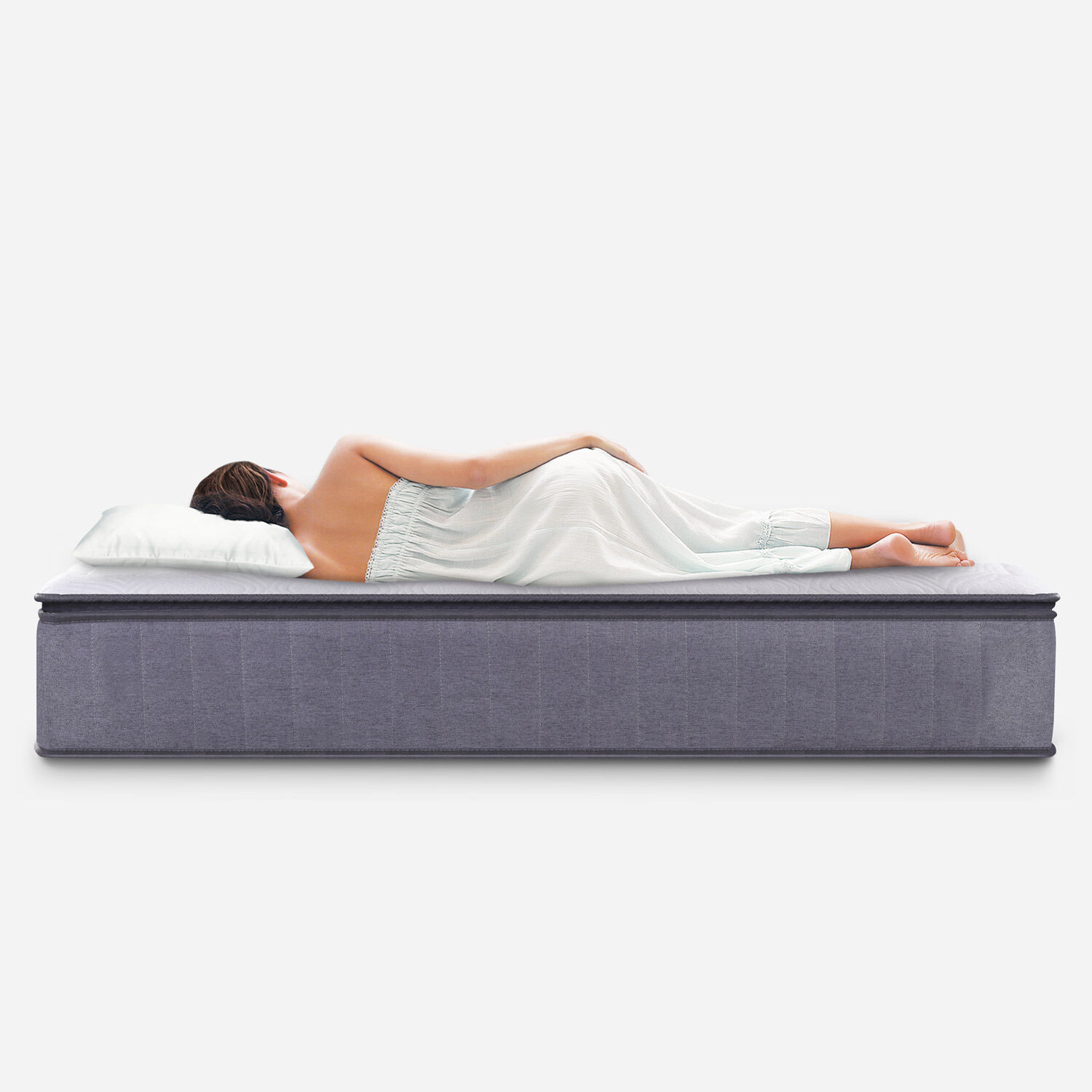 Cama Europea Curve 2 Plazas Premium + Set Miró