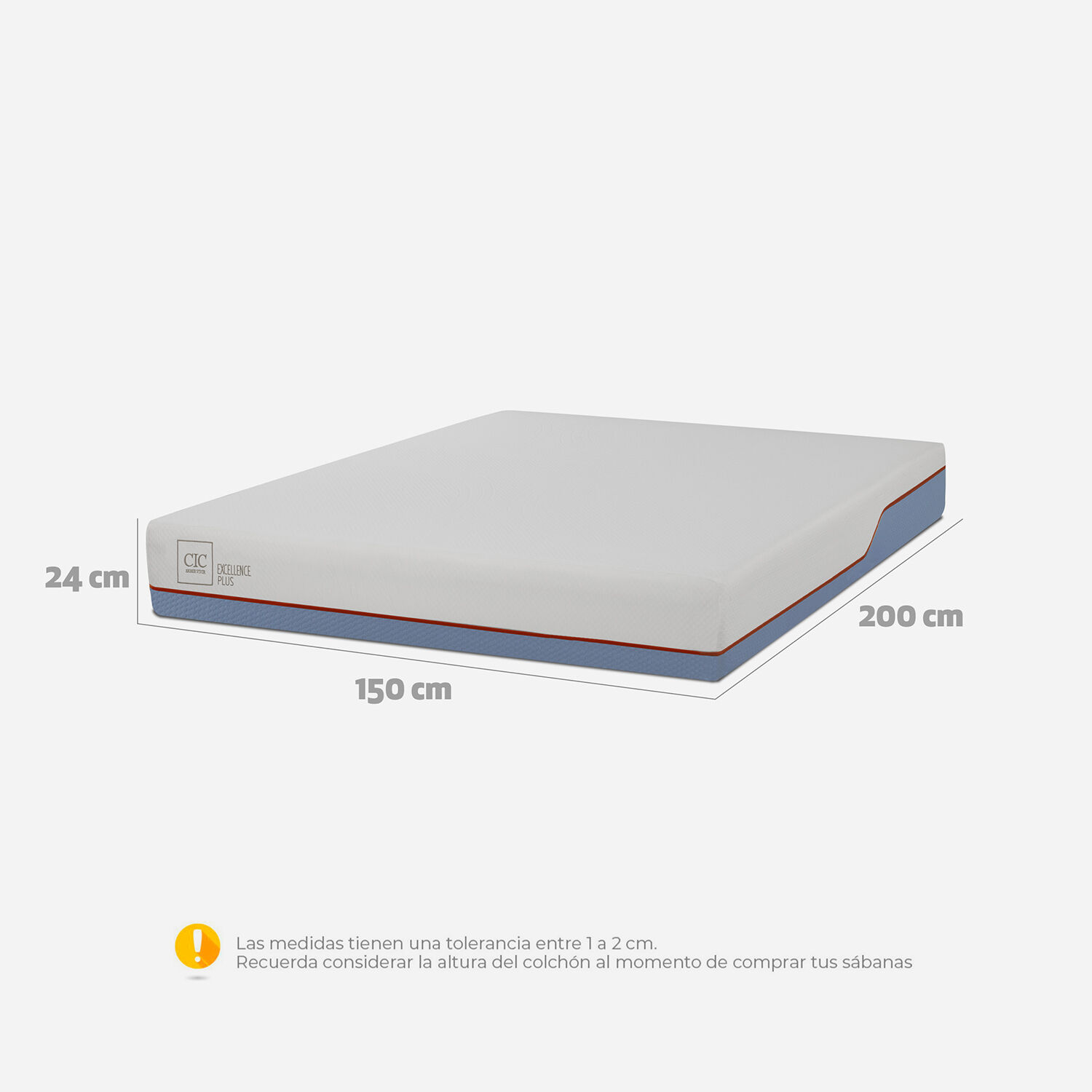 Colchón 2 Plazas Excellence Plus 150x200 + Almohadas