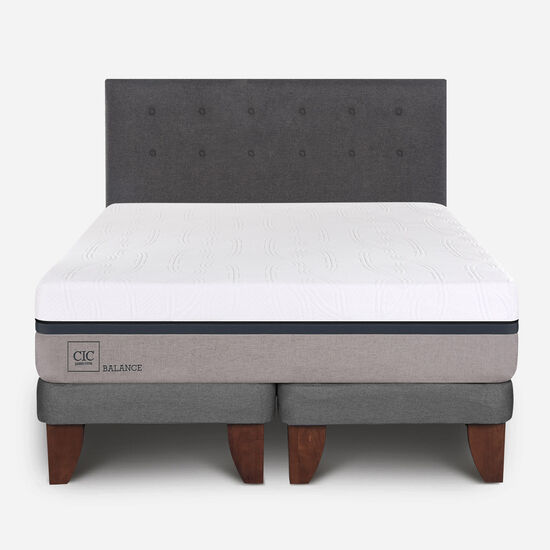 Cama Europea 2 Plazas Balance Base Dividida + Respaldo Éufrates