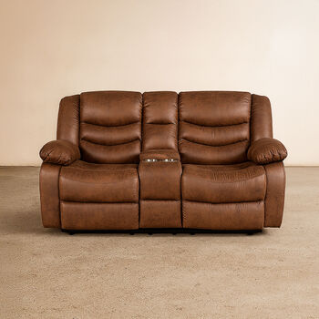 Sof&aacute; 2 Cuerpos + Consola Reclinable El&eacute;ctrico Domingo