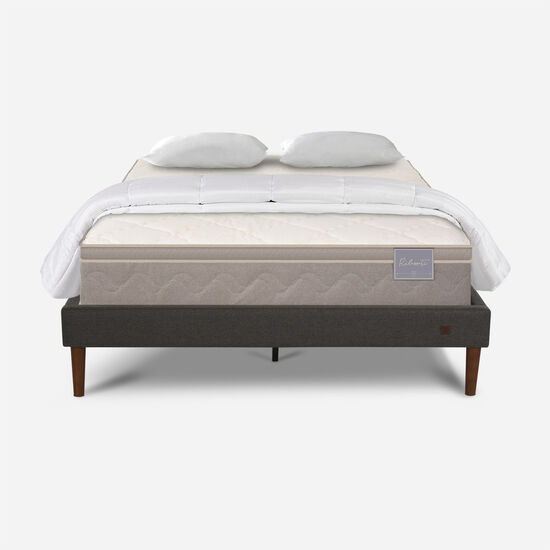Cama Europea Curve 2 Plazas Rilassati + Almohadas + Plumón