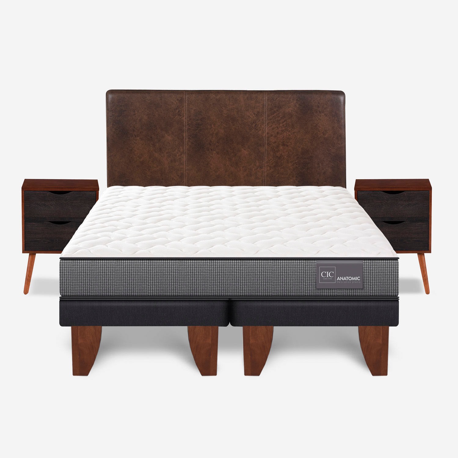 Cama Europea King Anatomic + Set Baker