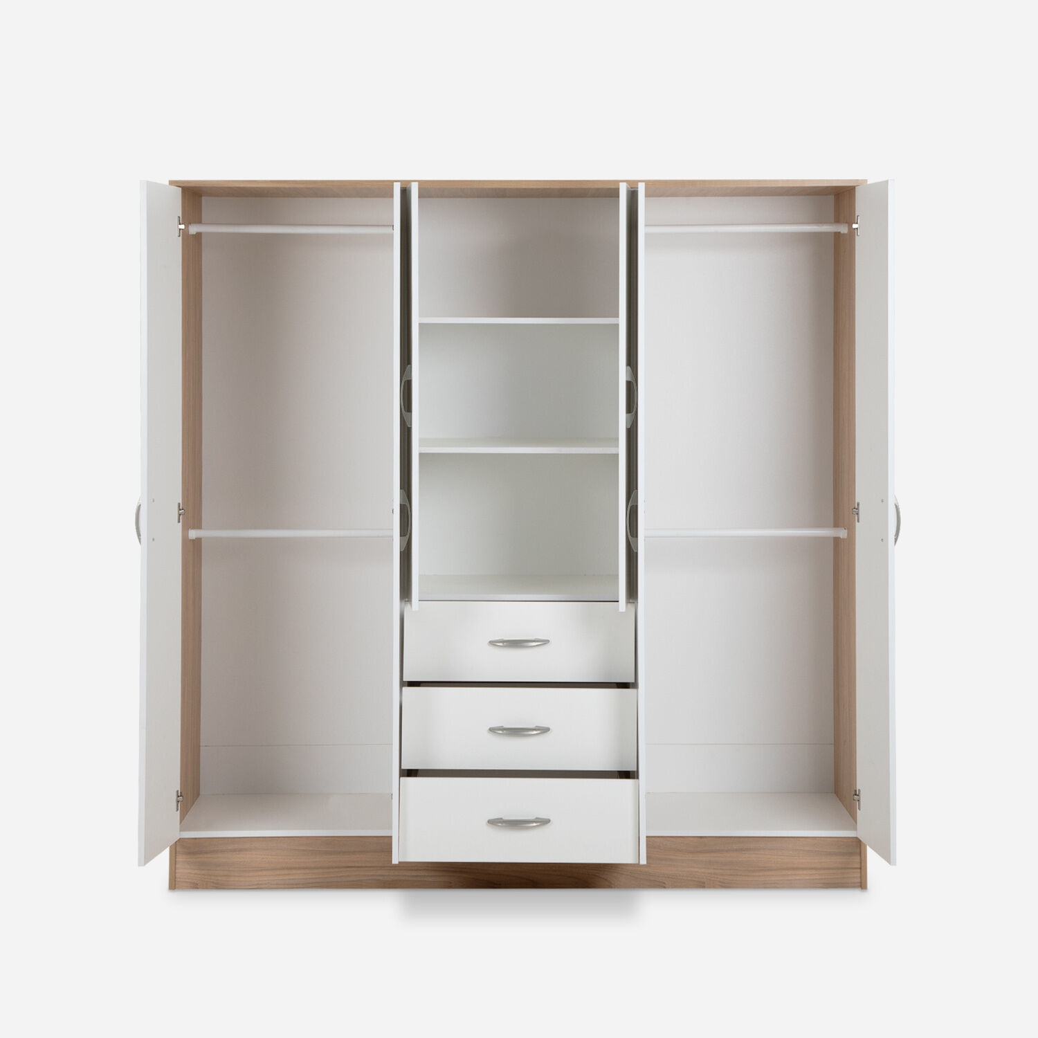 Cl&oacute;set Maipo 6 Puertas 3 Cajones Olmo Blanco