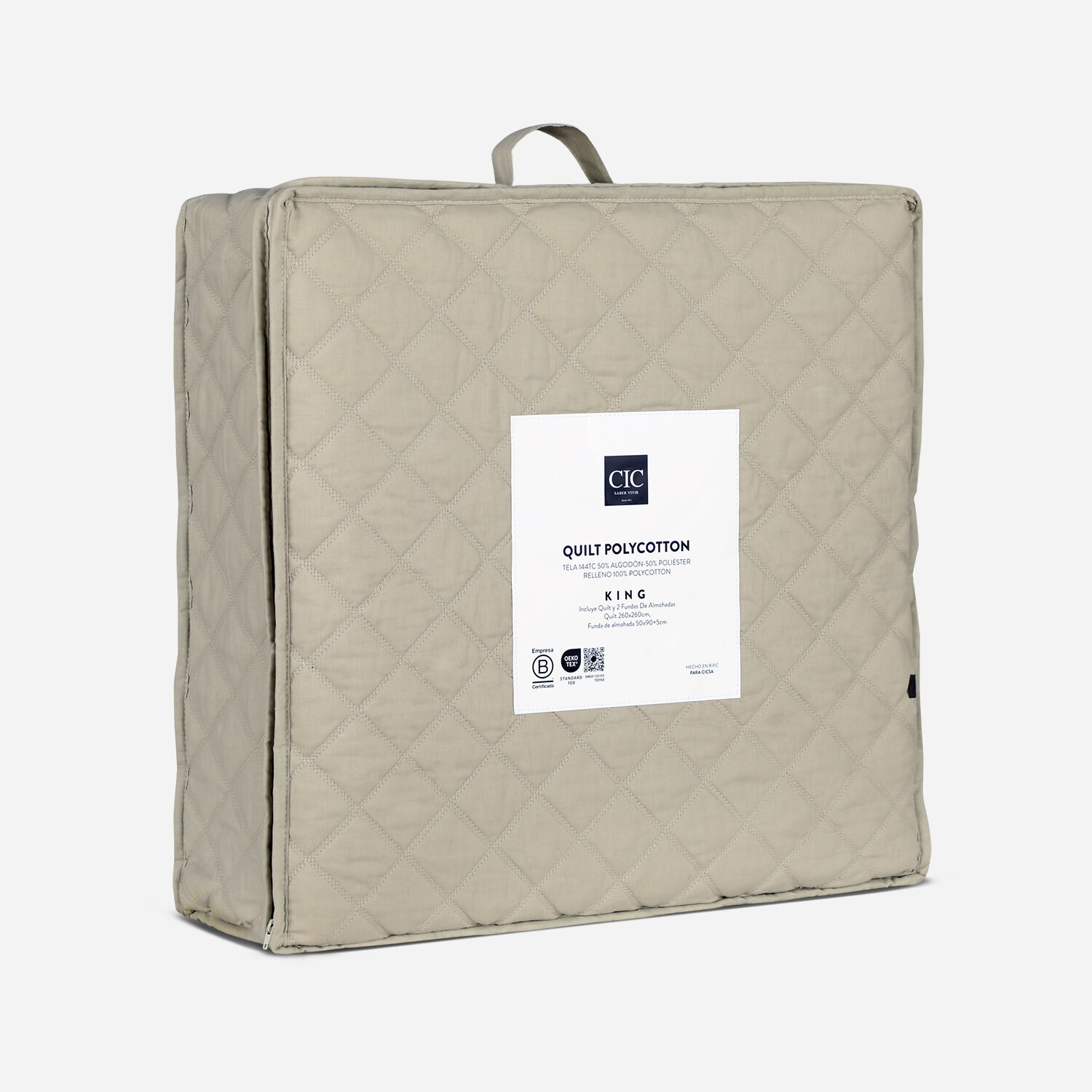 Quilt King Polycotton Taupe