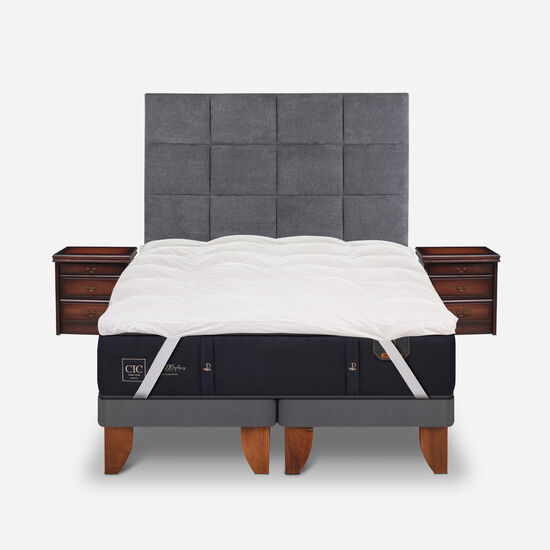 Cama Europea King Premium + Set Támesis + Topper