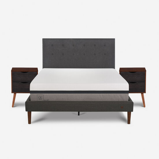 Cama Europea Curve 2 Plazas Balance + Set Éufrates