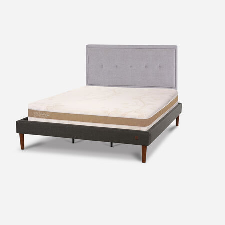 Cama Europea Curve King Rilassati Infinity + Respaldo Ganges