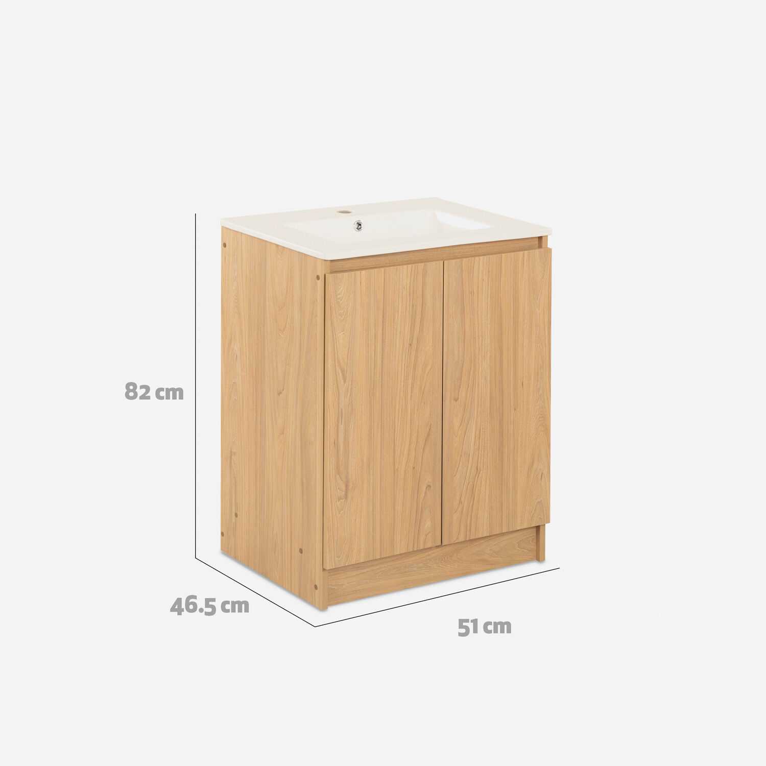 Vanitorio 2 Puertas Lisboa Olmo 60 Cm. 
