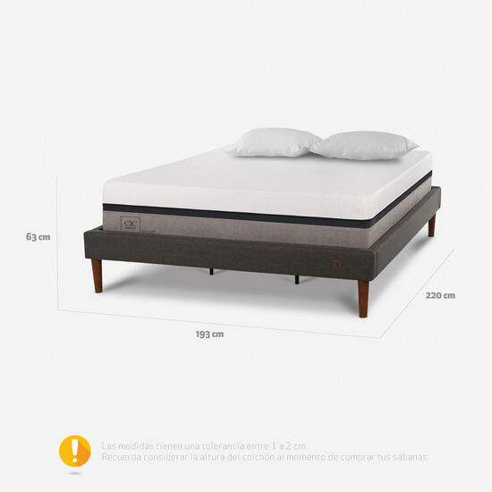 Cama Europea Curve King Balance + Almohadas