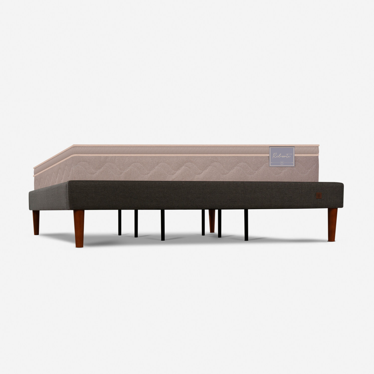 Cama Europea Curve King Rilassati + Set Ganges