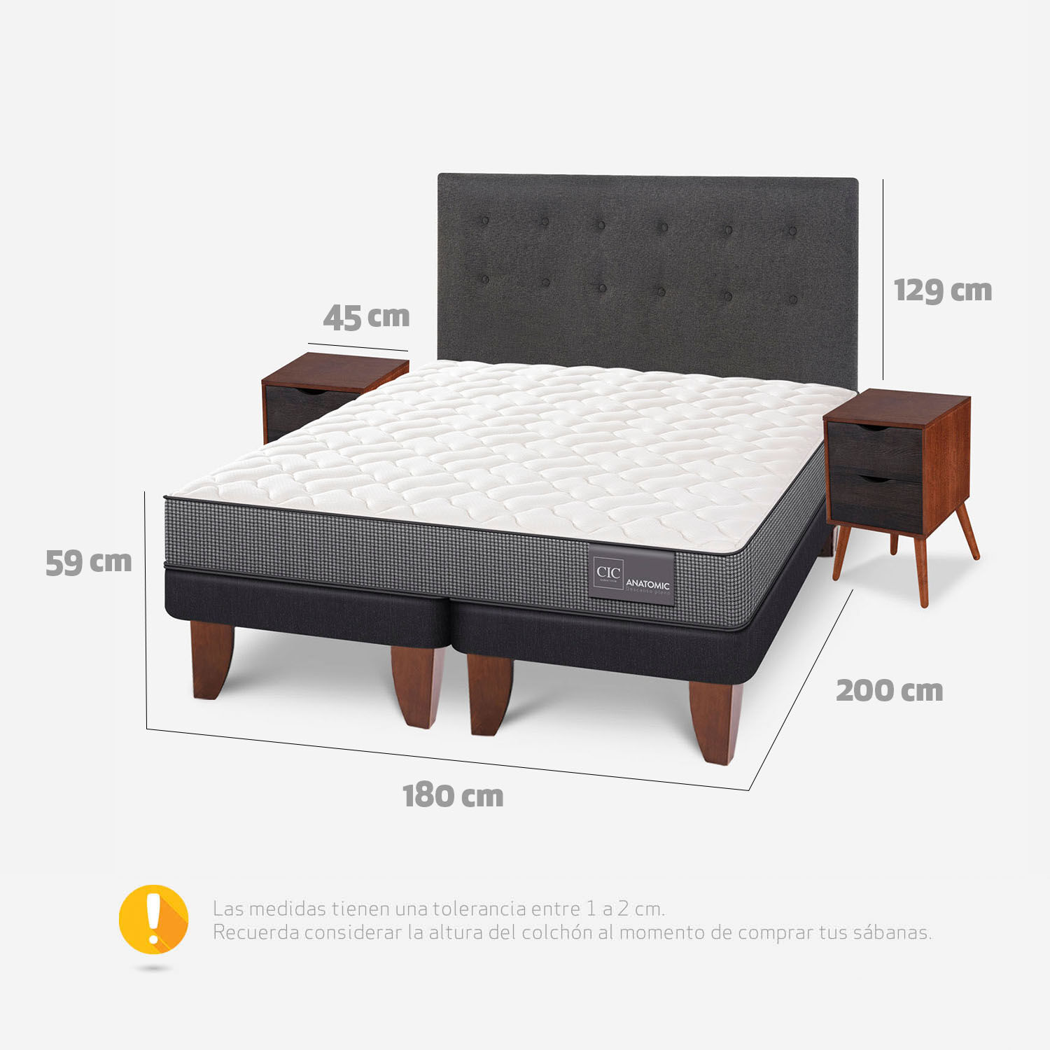 Cama Europea King Anatomic + Set Éufrates