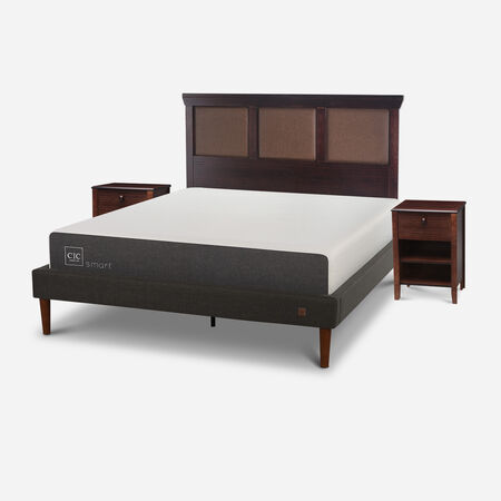 Cama Europea Curve 2 Plazas Smart + Set Torino Chocolate