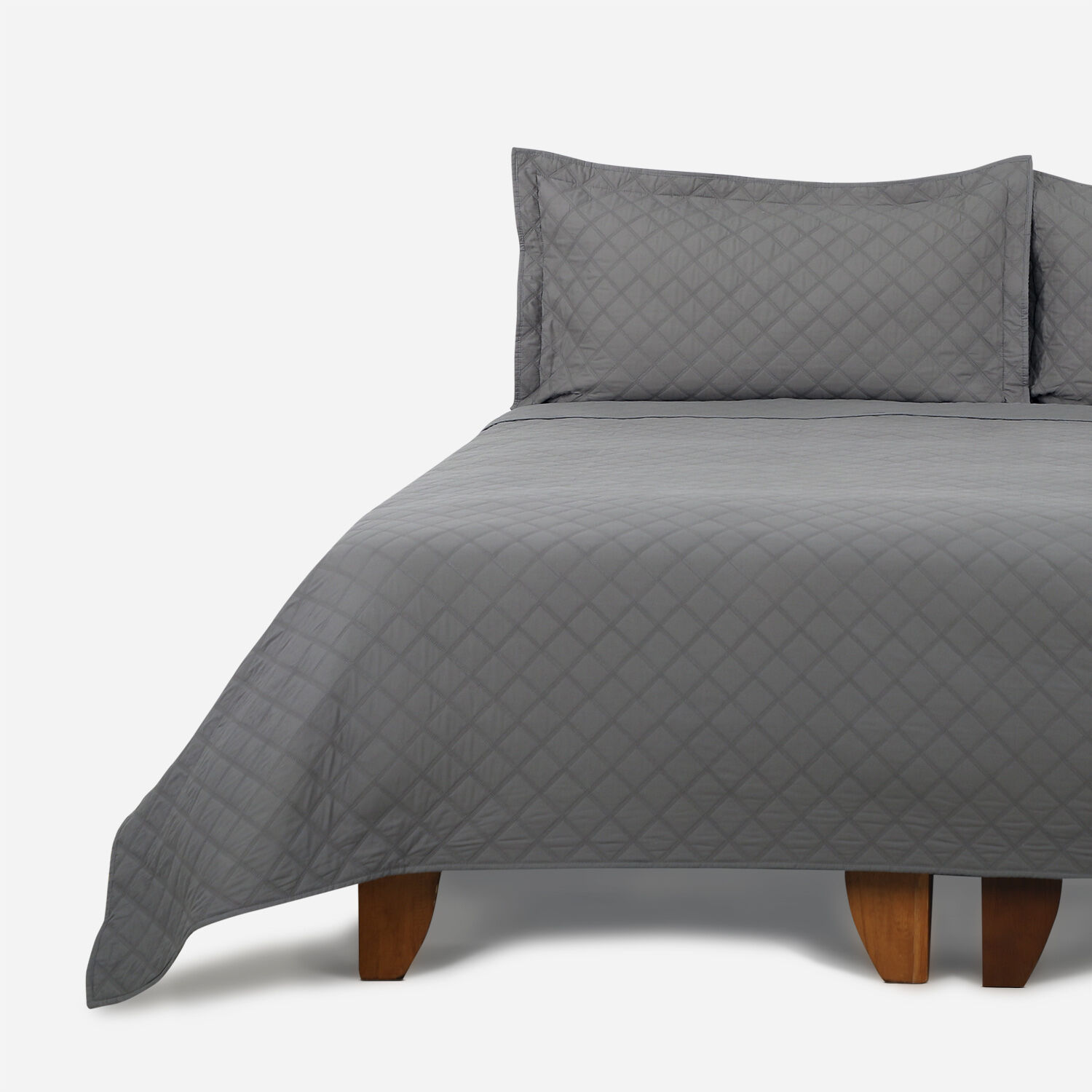 Quilt 2 Plazas Polycotton Gris