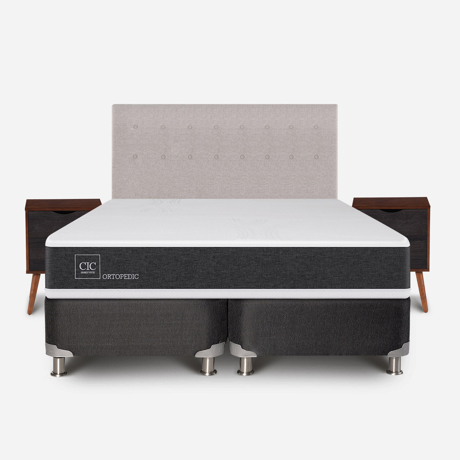 Box Spring King Ortopedic 5 Zonas + Set Tigris