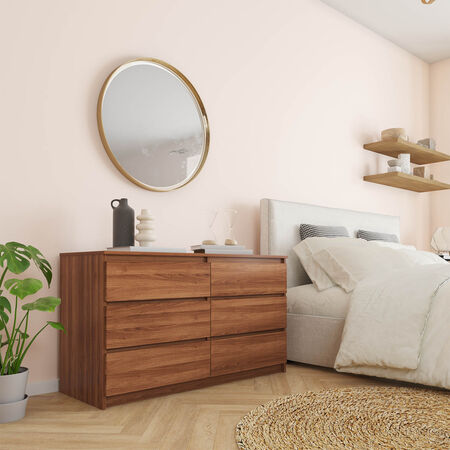 C&oacute;moda 6 Cajones N&oacute;rdica Nogal Amaz&oacute;nico