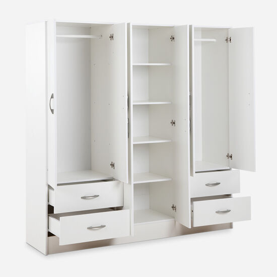 Clóset Maipo 6 Puertas 4 Cajones Blanco